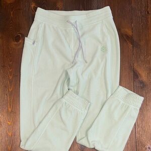 Stio Women's Light Green Fleece Joggers